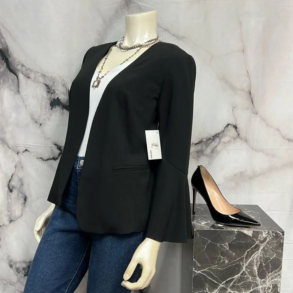 * Kensie brand black blazer with peplum sleeves